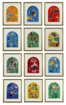 MARC CHAGALL, The Twelve Tribes, a set of 12 lithographs – 1962, printed by Mourlot, 36.5cm x 31.