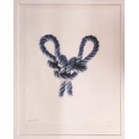 PAOLO MOSCHINO LIGHTEMANS HITCH AND SPANISH BOWLINE KNOT PRINTS, 92cm x 72cm approx, framed and