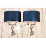 PAOLO MOSCHINO BARONESS WALL LIGHTS, a pair, 62cm L each.