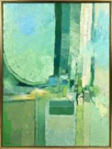 BRIAN DENNINGTON (1944), 'Untitled abstract', oil on canvas, 101cm x 75cm, signed, framed.