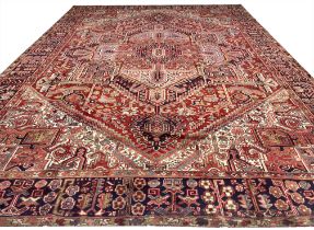 PERSIAN HERIZ CARPET, 405cm x 300cm.