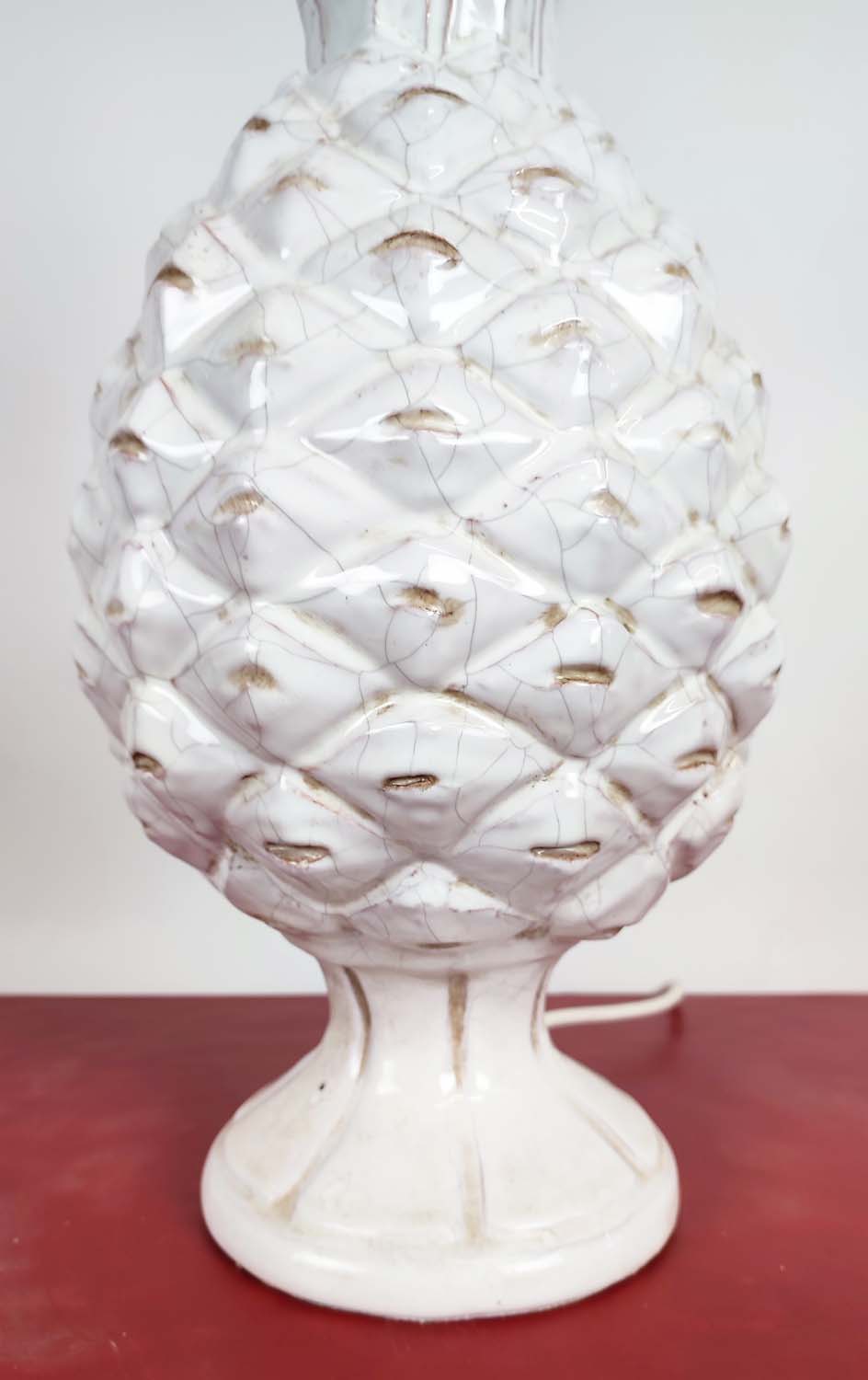 PAOLO MOSCHINO CERAMIC PINEAPPLE TABLE LAMP, 53.5cm H. - Image 5 of 14