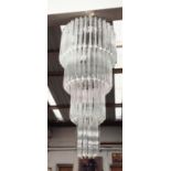 EICHHOLTZ ALPINA CHANDELIER, four tier, crystal drops, on chrome frame, 85cm drop approx. not