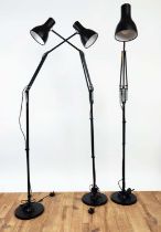 ANGLEPOISE TYPE 75 FLOOR LAMPS, a set of three, by Sir Kenneth Grange, each 130cm H. (3)