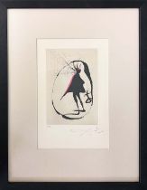 SALVADOR DALI, 'Mephistopheles', lithograph, 25cm x 16cm, signed and inscribed EA, framed.