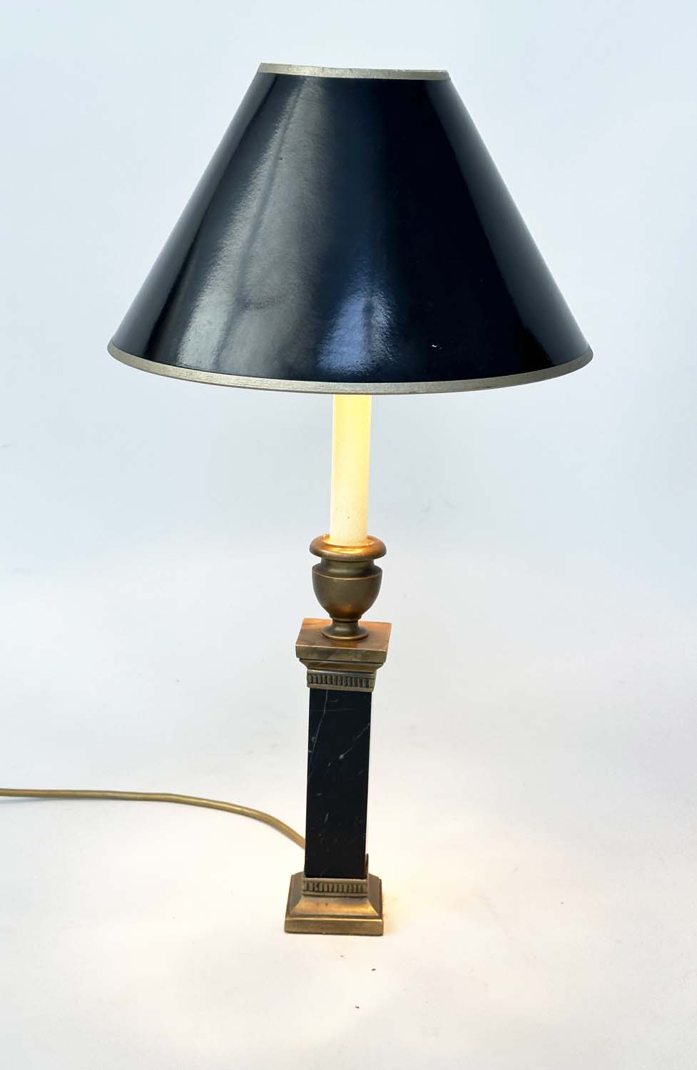 TABLE LAMPS BY BESSELINK AND JONES, a pair, marble and gilt metal mounted of square section column- - Image 8 of 23