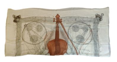 HERMÈS SCARF, 'La musique des sphéres' by Zoe Pauwels, first issued in 1996, 135cm x 139cm, made