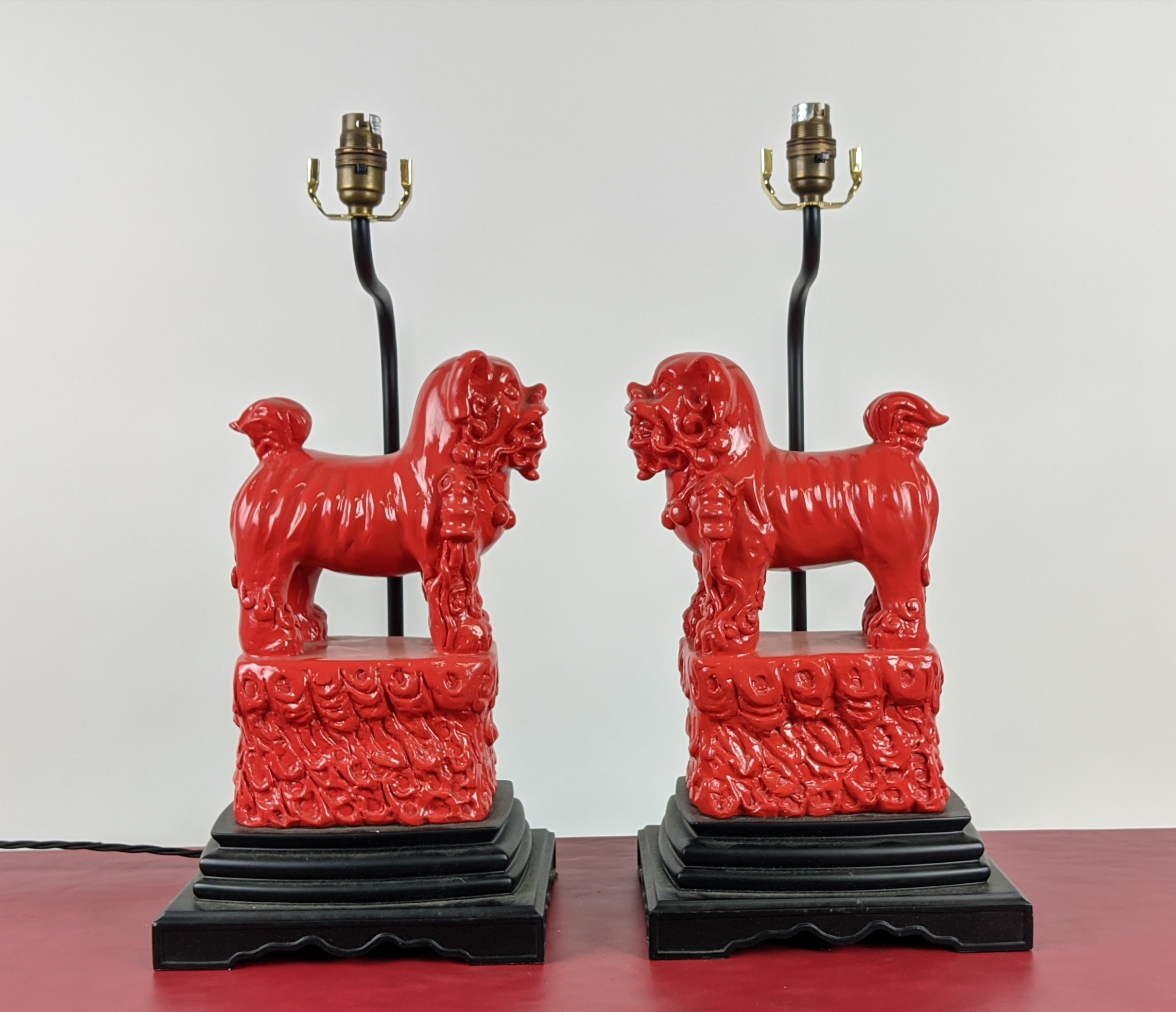 PAOLO MOSCHINO FOO FOO TABLE LAMPS, a pair, 52cm H. (2)