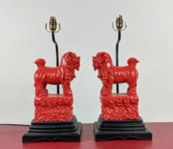 PAOLO MOSCHINO FOO FOO TABLE LAMPS, a pair, 52cm H. (2)