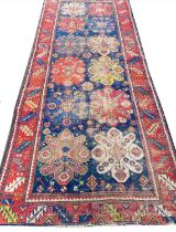 ANTIQUE CAUCASIAN RUNNER, 270cm x 110cm.