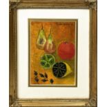 MANNER OF FREIDA KAHLO (Mexican 1907-1954), 'Still life with Fruit', oil on board, signed and