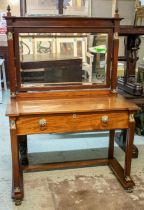 DRESSING TABLE, 107cm W x 50cm D, late 19th century Empire Revival mahogany with mirror above