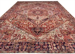 PERSIAN HERIZ CARPET, 405cm x 300cm.