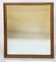 WALL MIRROR, Georgian style rectangular giltwood with fluted frame and bevelled mirror plate,