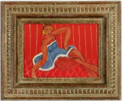 HENRI MATISSE, Danseuse Assise sur une table, off set lithograph, signed in the plate, vintage