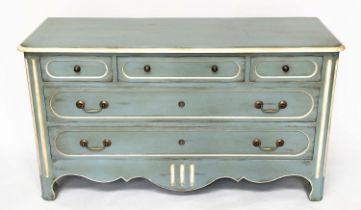 COMMODE BY GRANGE, French Provincial Directoire style with French grey and cream paintwork, three