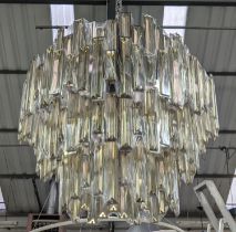 CHANDELIER, 70cm high approx., 1970's Italian style design.