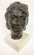 MANNER OF JACOB EPSTEIN, 'Portrait of a young woman', bronze on plaster base.