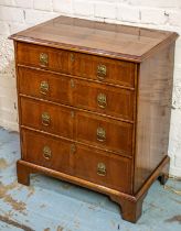 CHEST, 73cm H x 61cm x 39cm, early 20th century George II style walnut of four drawers.