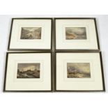 19TH/20TH CENTURY BRITISH SCHOOL, a set of four coastal view watercolours, prov: St John Street