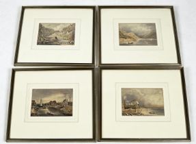 19TH/20TH CENTURY BRITISH SCHOOL, a set of four coastal view watercolours, prov: St John Street