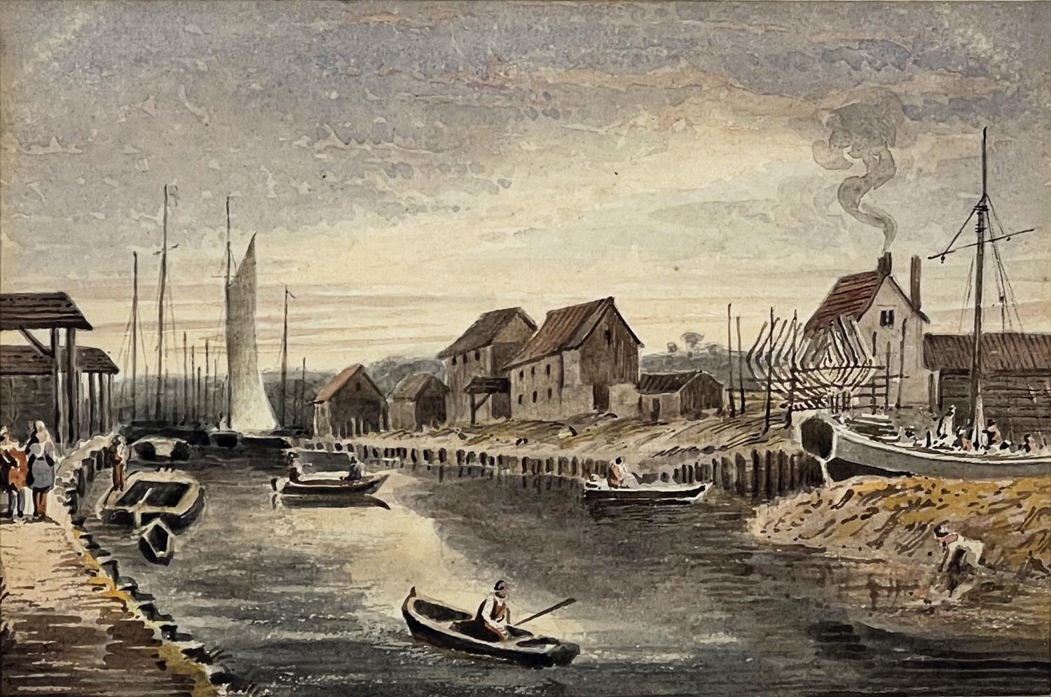 19TH/20TH CENTURY BRITISH SCHOOL, a set of four coastal view watercolours, prov: St John Street - Image 2 of 5