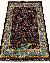 FINE QUM DESIGN RUG, 225cm x 150cm, tree of life design.