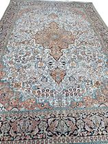 FINE PURE SILK HEREKE DESIGN CARPET, 280cm x 190cm.