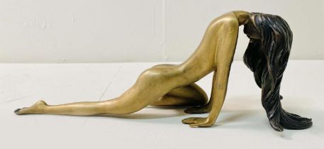 UNTITLED NUDE FEMALE, bronze, 18cm x 55cm x 12cm
