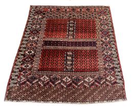 TEKKE ENSI RUG, 154cm x 140cm.