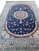 FINE PART SILK PERSIAN ISPHAHAN DESIGN CARPET, 260cm x 180cm.