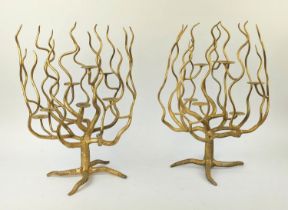 TABLE 'TREE BRANCH' CANDELABRA, a set of four, naturalistic design, 49cm H. (4)