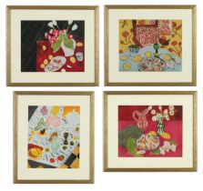 HENRI MATISSE, a set of four still life, off set lithographs, signed in the plate, 31.5cm x 36.