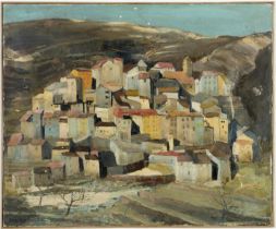 DANIELE FUCHS, Coursegoules, Provence Alpes Cote d'Azur, French oil painting in the manner of De