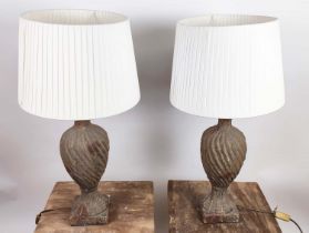 OKA TABLE LAMPS, a pair, 58cm high (2)