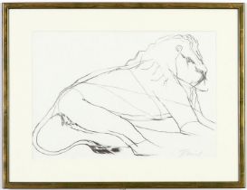 ELISABETH FRINK, Lion, hand signed original lithograph. Edition: 250, printed at Curwen studio: