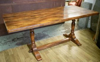 REFECTORY TABLE, solid fruitwood of recent manufacture, approx 86cm D x 180cm L x 78cm H.