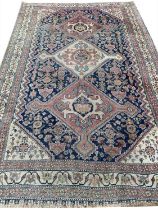 ANTIQUE QASHQAI RUG, 200cm x 130cm.