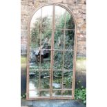 ARCHITECTURAL GARDEN MIRROR, 170cm high, 90cm wide, Georgian style, gated design.