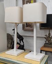 RUGIANO TABLE LAMPS, a pair, faux crocodile finish, each 77cm tall, including shades. (2)