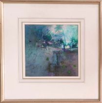 ATTRIBUTED TO GEORGE KENNERLEY (British 1908-2009), 'Abstract' 21.5cm x 21.5cm, framed.