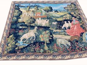 ANTIQUE FRENCH TAPESTRY, 209cm x 180cm.