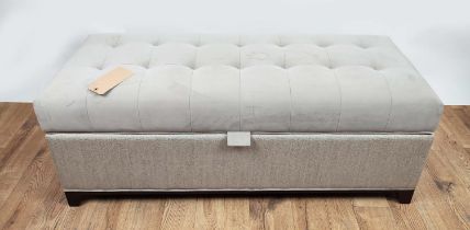 OTTOMAN, 120cm x 550cm x 45cm, contemporary, with hinged top revealing internal storage.