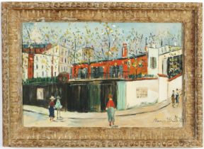MAURICE UTRILLO, Montmartre, France, lithograph & pochoir, signed in the plate, 1959, printed by