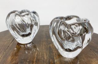 STUDIO GLASS VASES, a pair, 16cm H x 15cm W. (2)