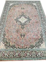 FINE SILK TEHRAN DESIGN CARPET, 318cm x 215cm.