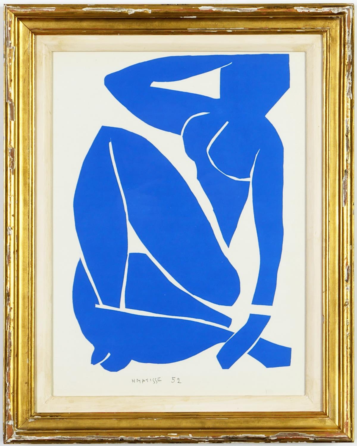 HENRY MATISSE, set of Four Blue Nudes in vintage gilt frames, Nu Bleu VI, Nu Bleu III, Nu Bleu - Image 4 of 5