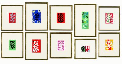 HENRI MATISSE, a set of ten rare hand coloured pochoir after the decoupage, Edition: 1000 –