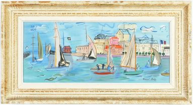 RAOUL DUFY, Les Regates – signed in the plate, Lithograph in colours – 1969, Edition: 1000 – printed