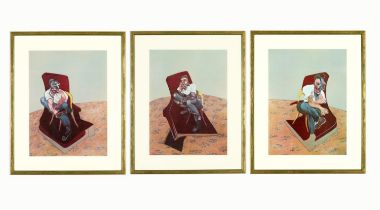 FRANCIS BACON, Portrait of George Dyer, a set of three off set lithographs, Printed by Maeght